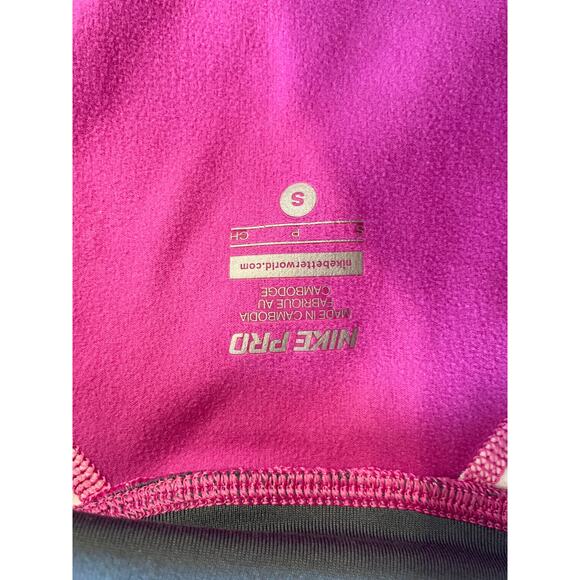 Nike Pro Half Zip pull On Purple & Gray Performance Activewear Jacket Small - Picture 7 of 10